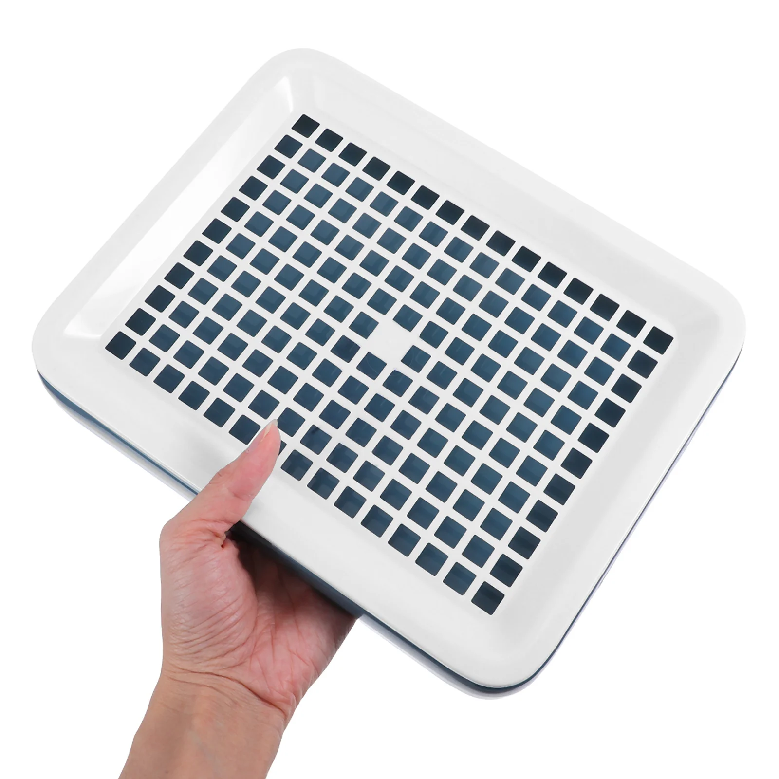 

Rabbit Litter Box Square Durable Plastic Separation Grate Easy Clean Bunny Potty Trainer Guinea Pig Toilet Small Animals