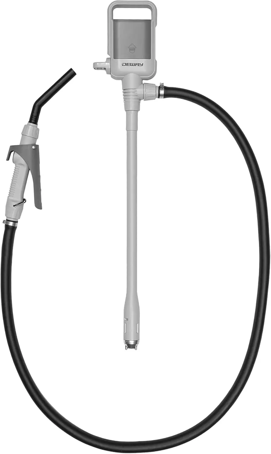 

Automatic Fuel Transfer Pump with Nozzle, Heavy Duty Hose, Battery Powered, Fits All Cans, 2.4 Gal/Min Flow