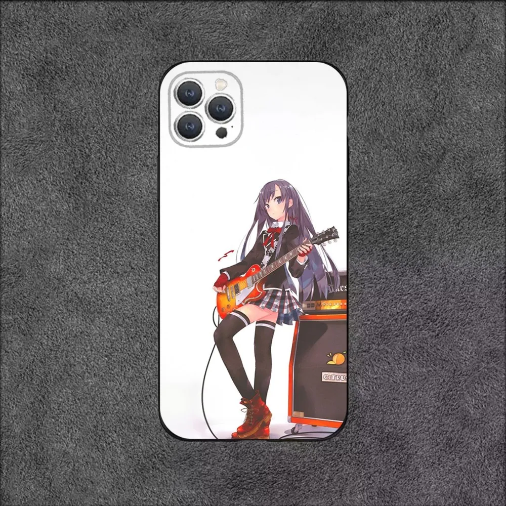 Yukinoshita Yukino Oregairu Phone Case For iPhone 16,15,14,13,12,11,Plus,Pro Max,XS,X,XR,SE,Mini,8,7 Soft Silicone Black Cover