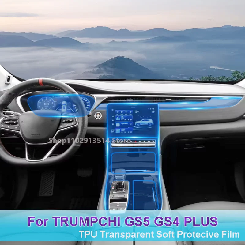 

For TRUMPCHI GAC MOTOR GS5 GS4 PLUS 2020-2022 Car GPS Navigation Film LCD Screen TPU Protective Protector Decoration Sticker
