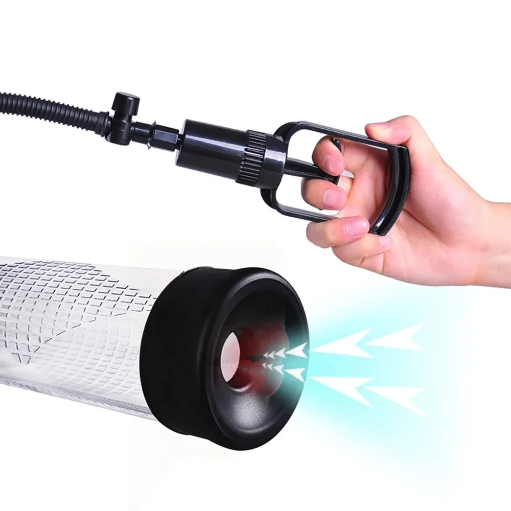 Manual Penis Extender Pump Big Dick Erection Enhancement Trainer Equipment Negative Pressure Vacuum Pump Male Masturbator SexToy - view 5