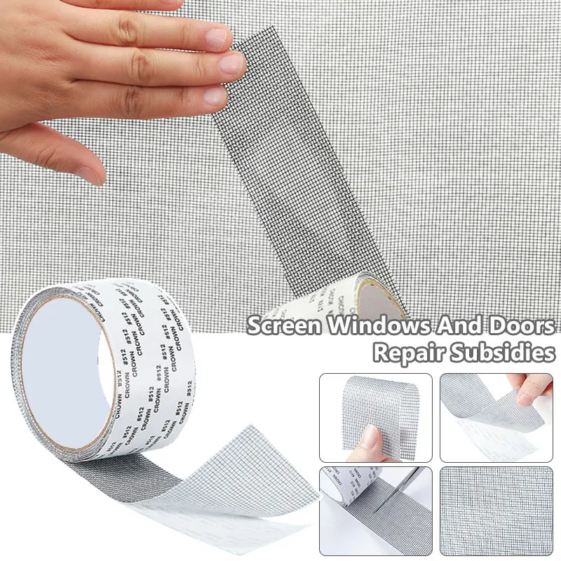 

5cmx2M Self-adhesive Window Screen Mosquito Net Repair Tape Window Door Tears Holes Patch DIY Covering Mesh Seal Repair Tape