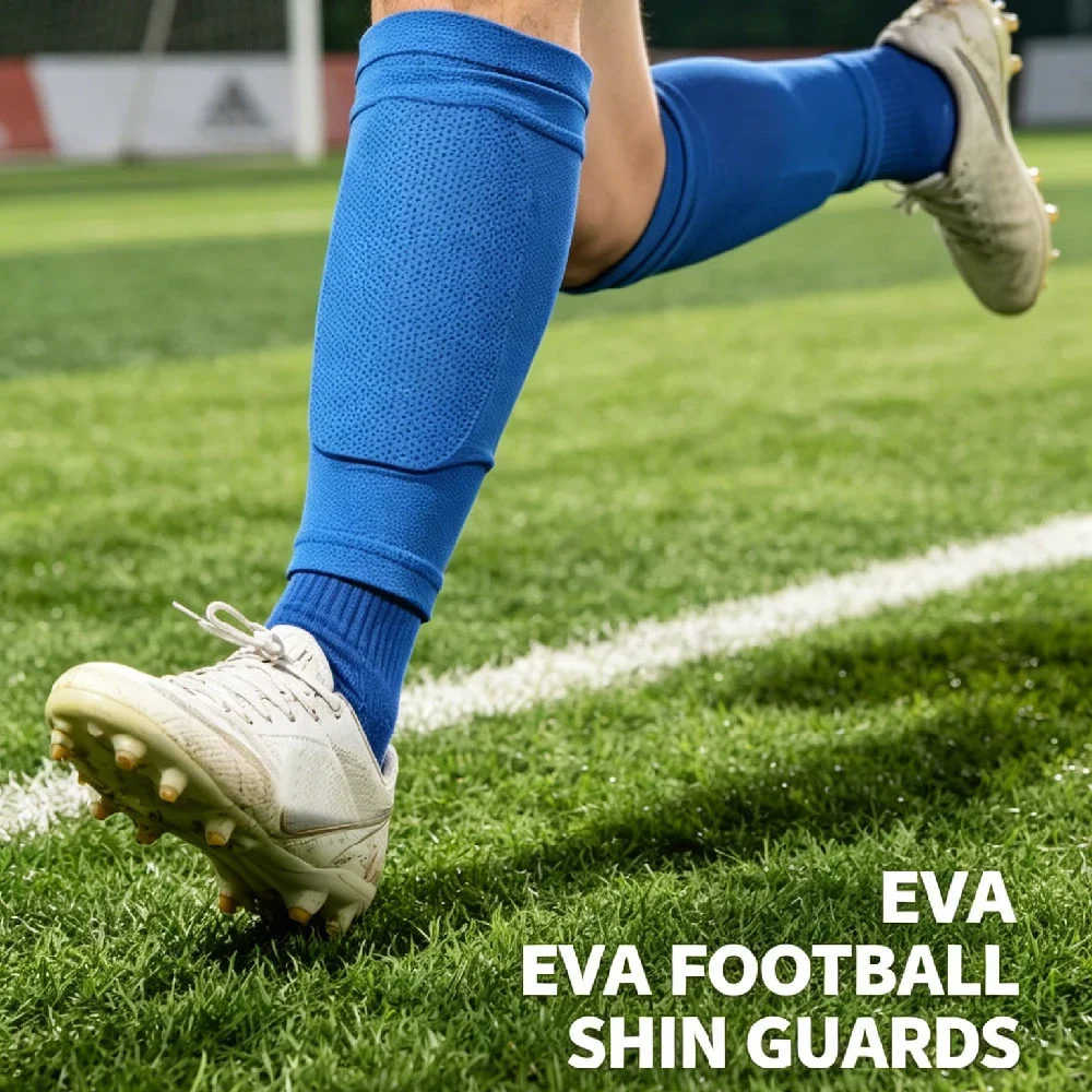 1 Paar Fußball-Schienbeinschoner, leichte, schützende Fußball-Schienbeinschoner, atmungsaktive Fußball-Schutzpolster für Jugendliche und Erwachsene – Detail 12