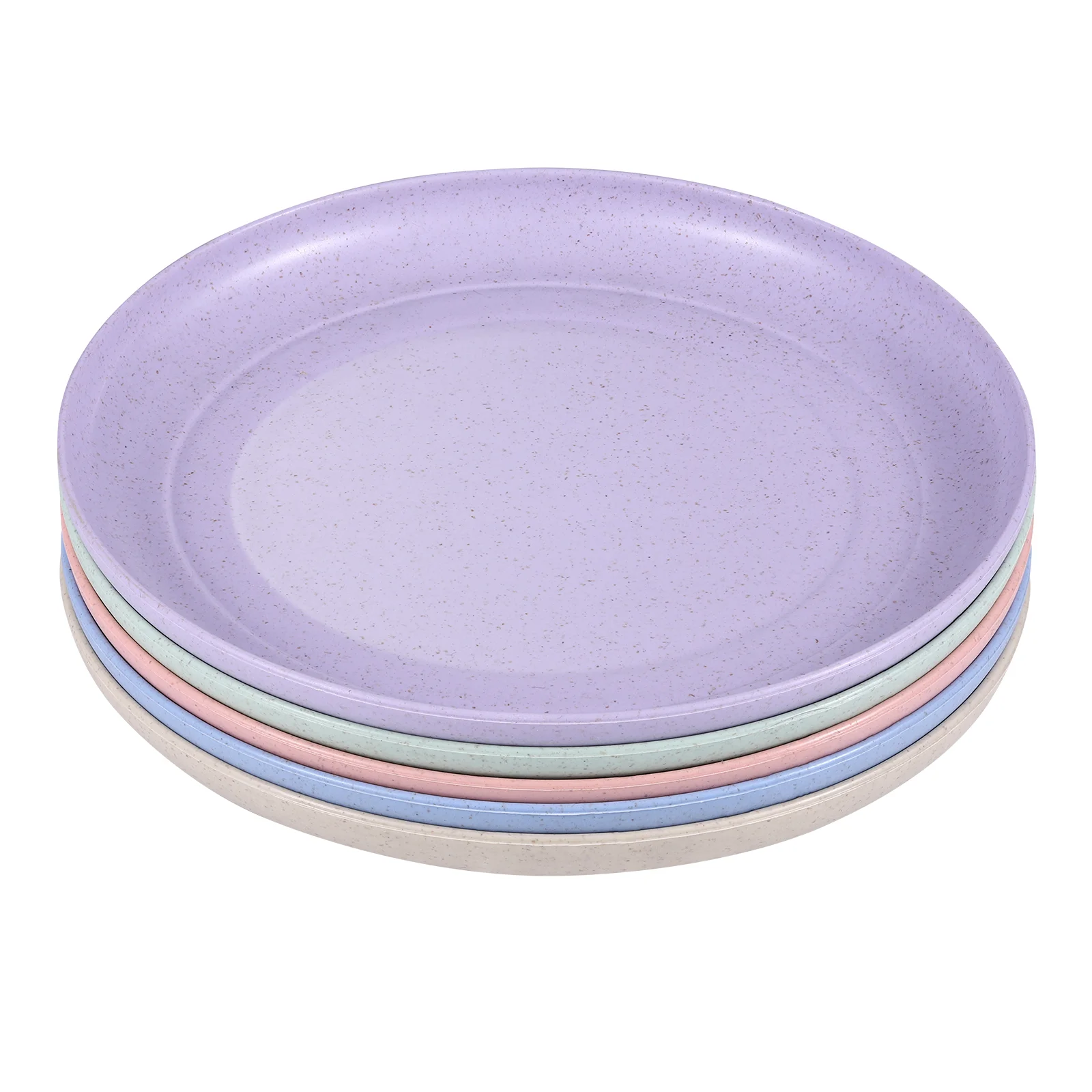 

5pcs Plates Unbreakable Lightweight Dinner Plates Reusable Sturdy Dinnerware Set for Home Kitchen