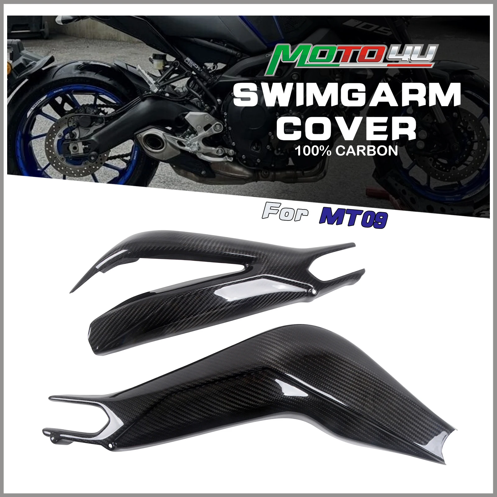 For YAMAHA MT09 MT-09 FZ09 2013 2014 2015 2016 2017 2018 2019 2020 100% Carbon Fiber Singarm Covers Panels Protectors Guards