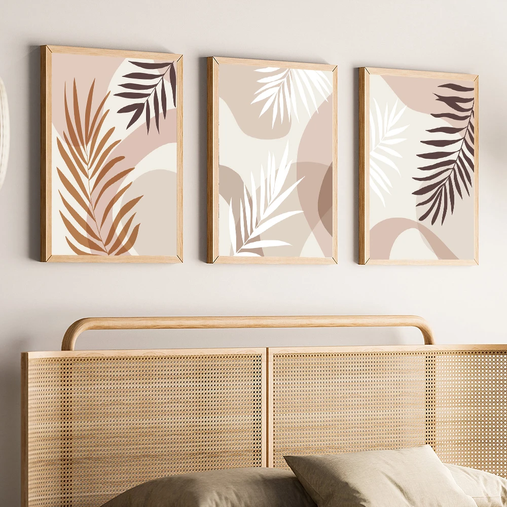 Boho Abstract Wall Art Prints, Boho Wall Decor Prints, Scandi Art, Mid Century Prints,Brown,Beige,Orange, Terracotta  poster