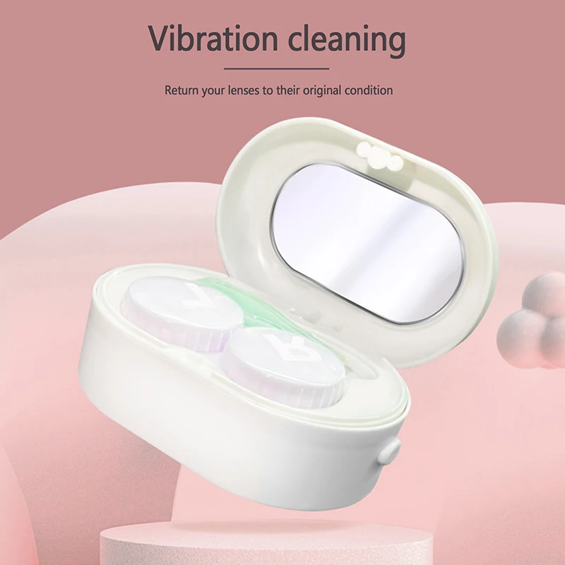 Contact Lens Ultrasonic Cleaning Machine Beauty Pupil Storage Cleaning Container Travel Portable Washer Contact Lens Cleaner