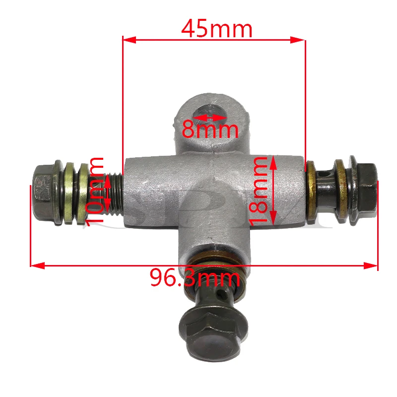 Hydraulic Brake Hose Pipe Tee Coupling Tee Fitting Tee Connector 3way Adapter For Motorcycle Dirt Pit Bike ATV Brake System