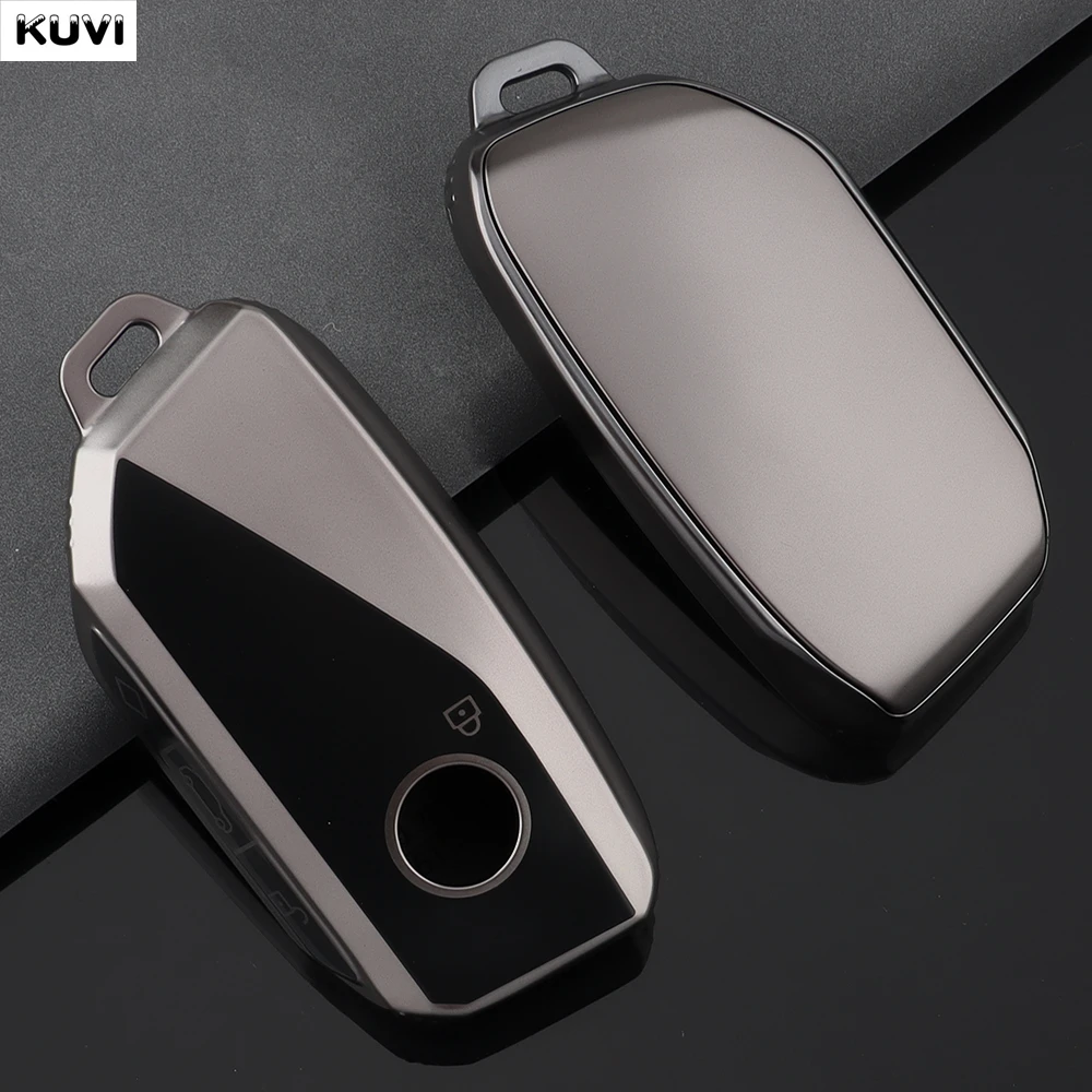 Gun Grey TPU Car Key Case Cover Shell For BMW I7 X7 G07 LCI IX I20 X1 U11 7 Series G70 G09 XM U06 G81 M3 2023 Protector Keyless