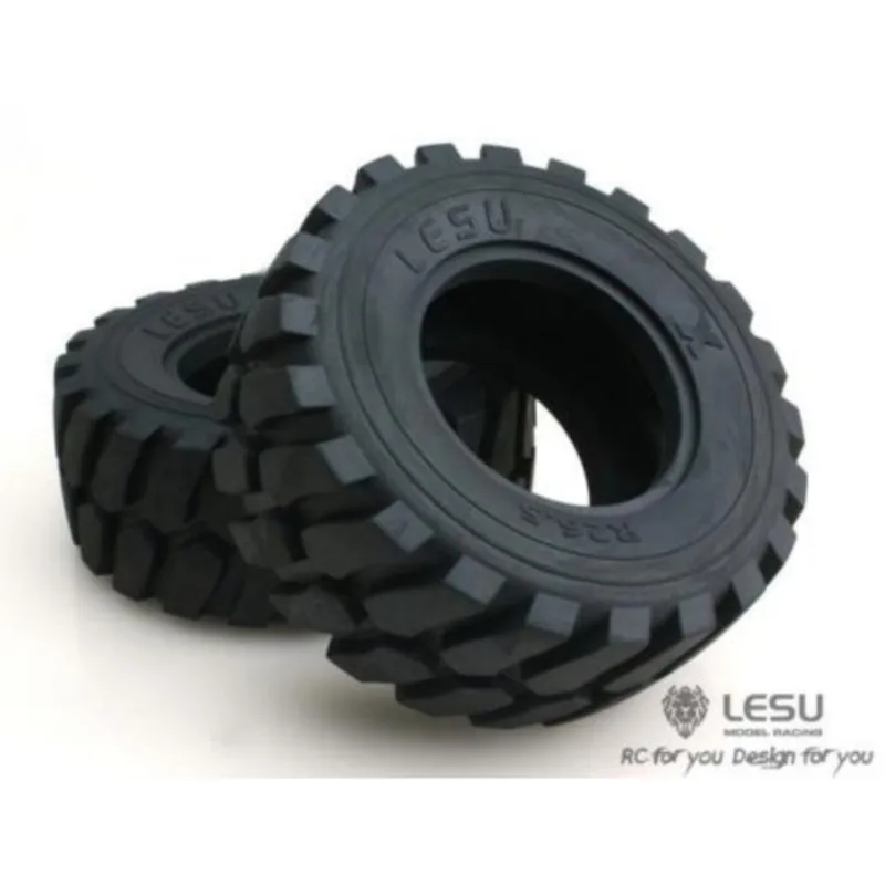 Lesu 110Mm Diameter 45Mm Hoogte Wiel Rubber Banden Voor 1/15 Loader Rc Auto Model Onderdelen Speelgoed Th02037