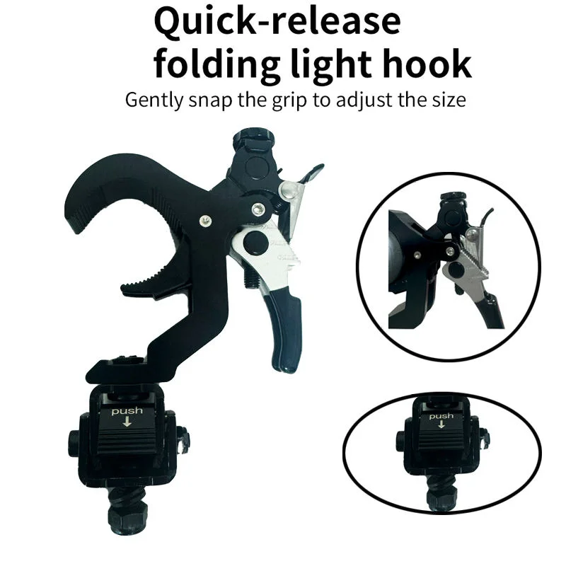 5Pcs 45-60MM Durable Heavy Duty Hook Cast Metal Bracket Stage Lighting Hook Lamp Clip Moving Head Light with Quick Lock/Unlock