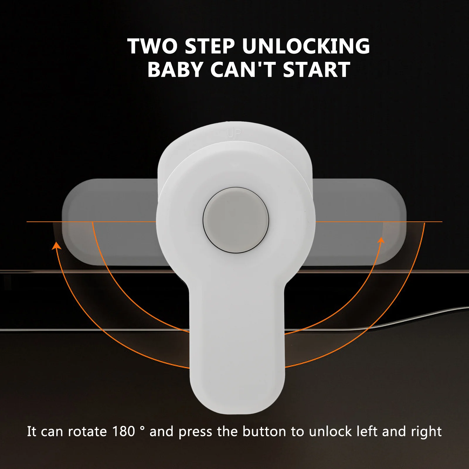 2Pcs Childproof Oven Lock Safety Cabinet Lock Baby Proof Door Lock Oven Security Hardware Kids Protection Plastic White Hook