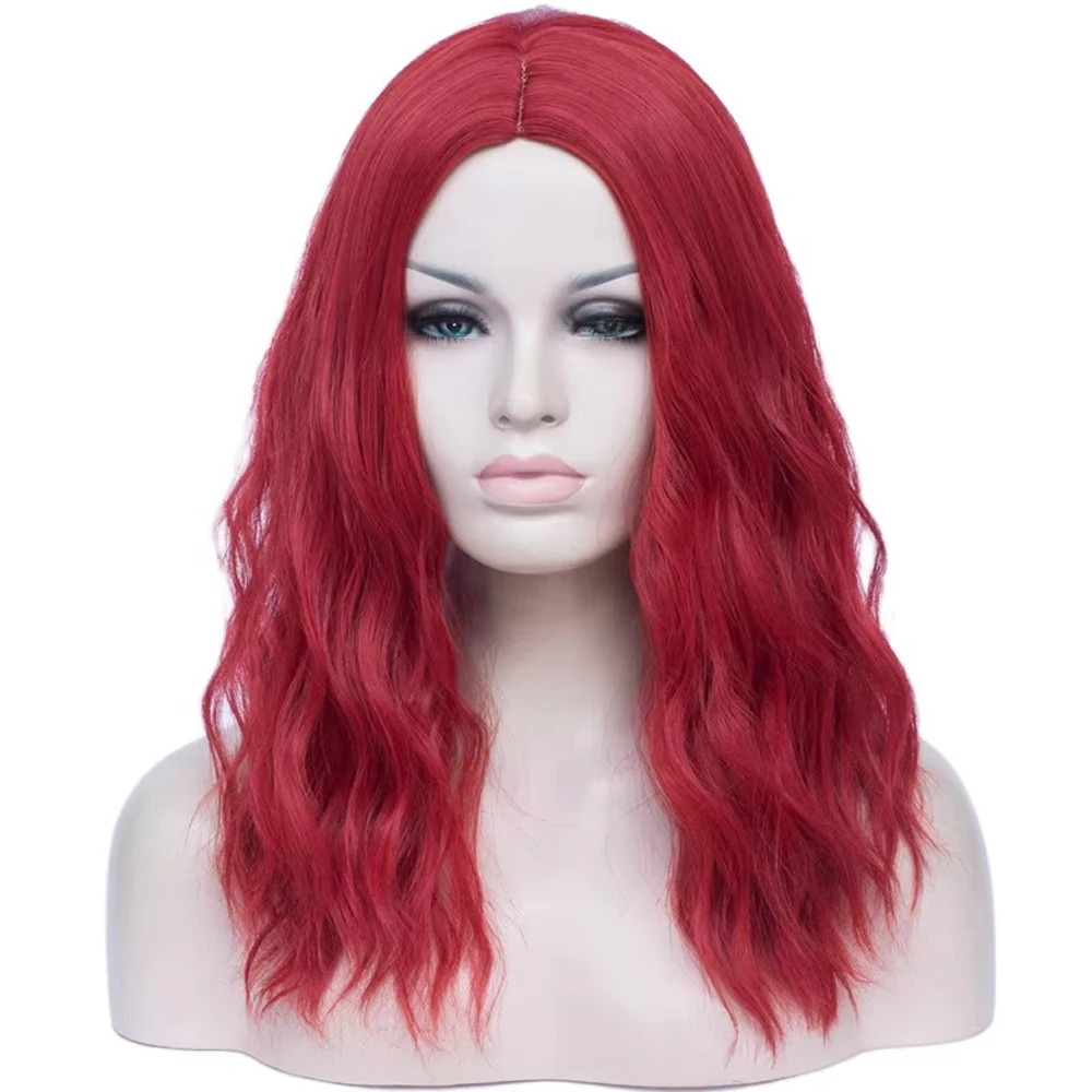 VICWIG Cosplay Wigs For Women Red Green Orange Gray Long Curly Synthetic Wig Heat-resistant Rose Net