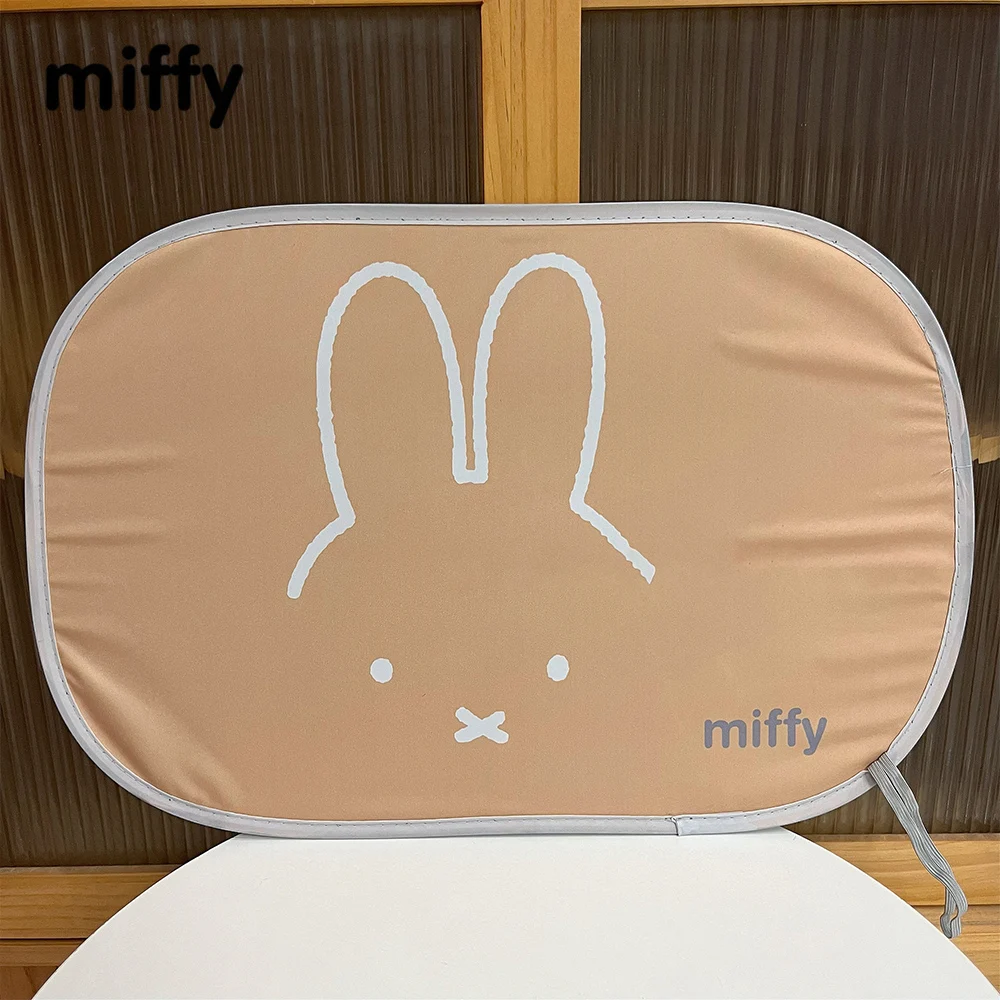 

Kawaii Miffy Car Sunshade Window Insulation Shading Baby Sunshade Electrostatic Adsorption Gift Toy for Girl