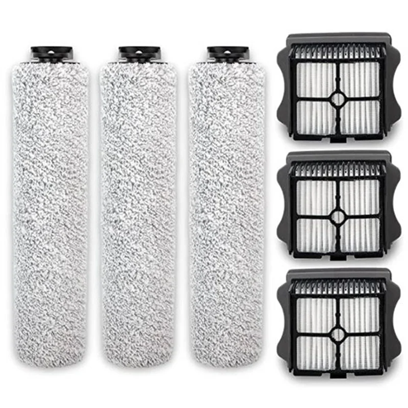 

ABVI-Replacement Roller Brush And Filter Kit For Tineco Floor One S3 And Ifloor 3 Cordless Wet Dry Vacuum