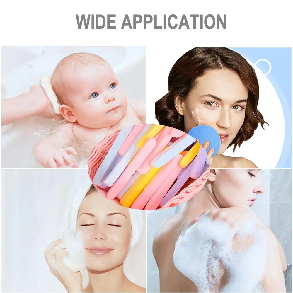 12pcs Beauty Skin Care Tool Exfoliating Face Wash Sponges Facial Sponge Cosmetic Puff Cleansing Pad
