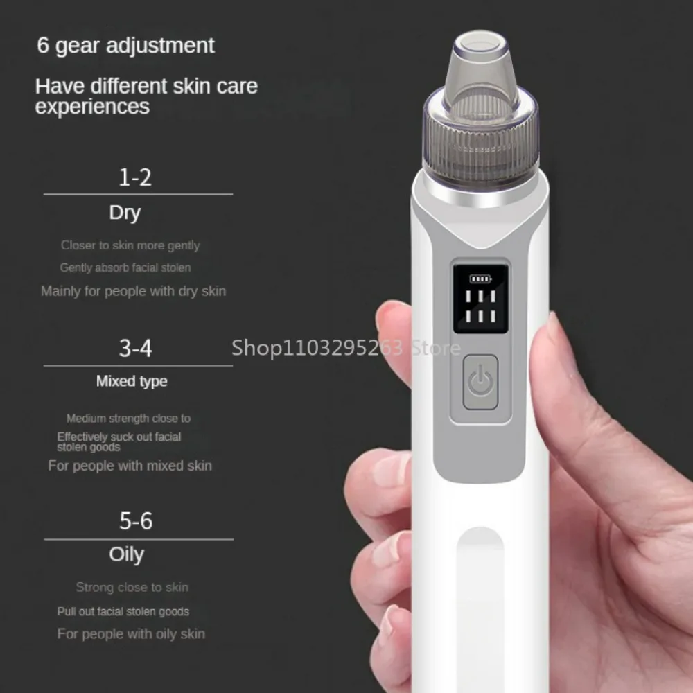 Blackhead acne beauty lifting pore cleaner Ultrasonic cleanser micro LCD screen electric