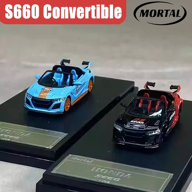 مورتال 1/64 S660 للتحويل ADVAN HKS ملعقة الخليج سبيكة موتور لعبة السيارة يموت الصب نموذج معدني جمع الصبي هدية الكريسماس