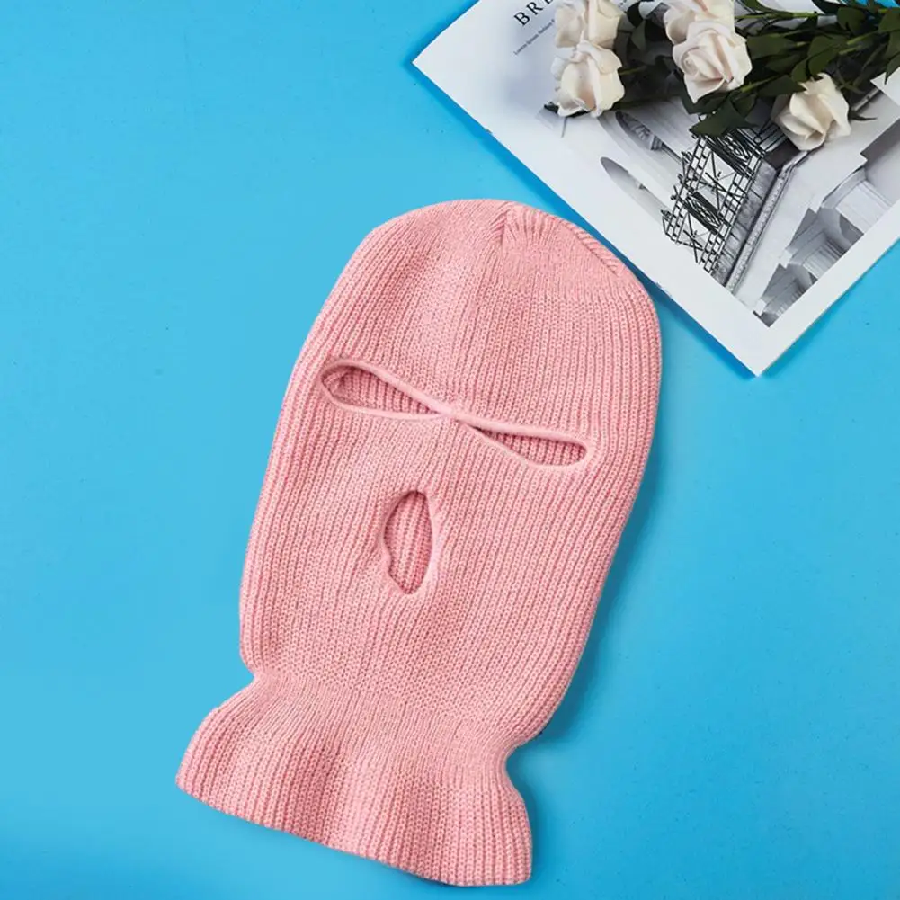 Outdoor Warm Hat Knitted Cycling Face Hood for Winter Outdoor Activities Unisex Windproof Full Face Cap High