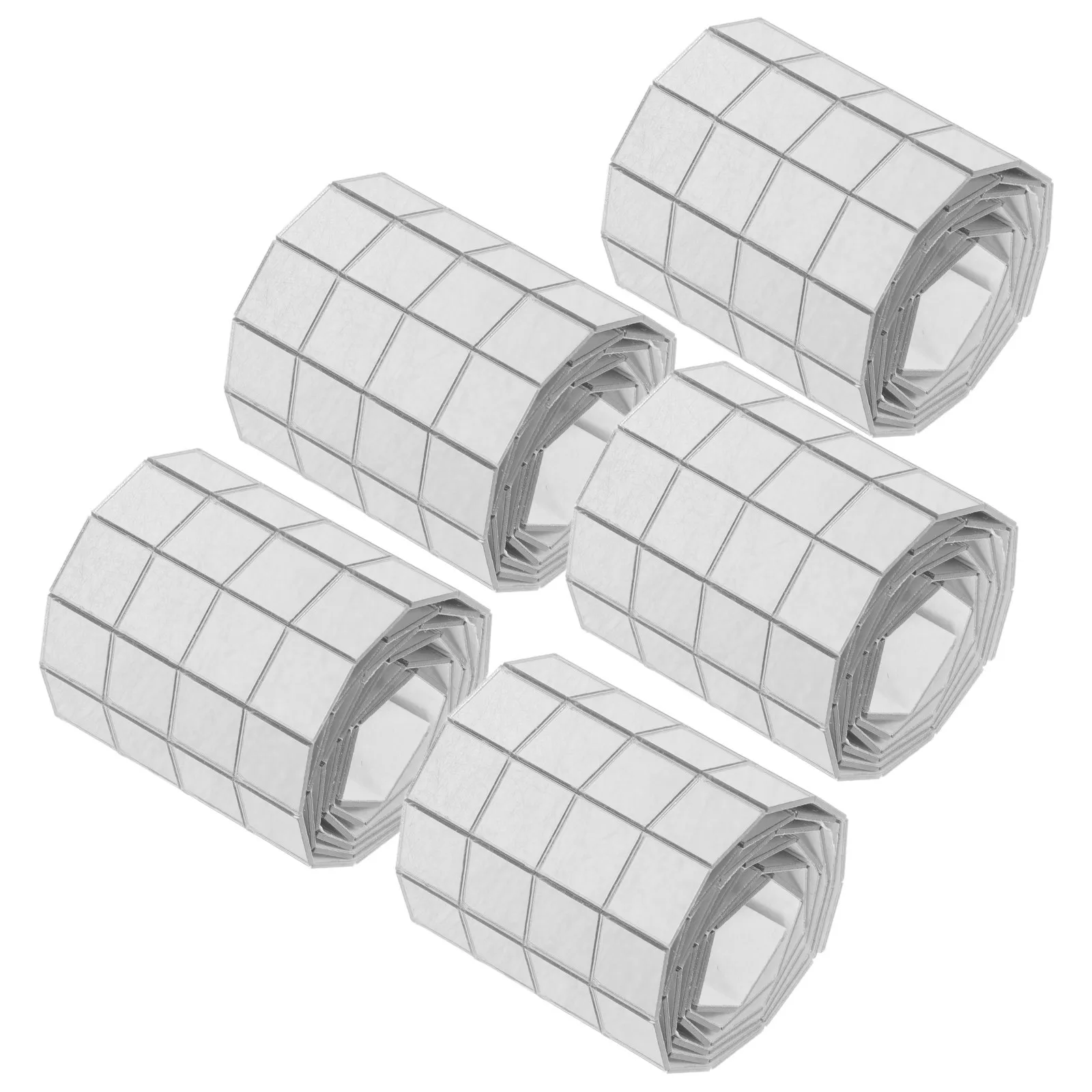 5 Rolls Acrylic Self Adhesive Mosaic Tiles Stickers Mirror Tiles Decorative Reflective Wall Stickers for Home Acrylic Decoration