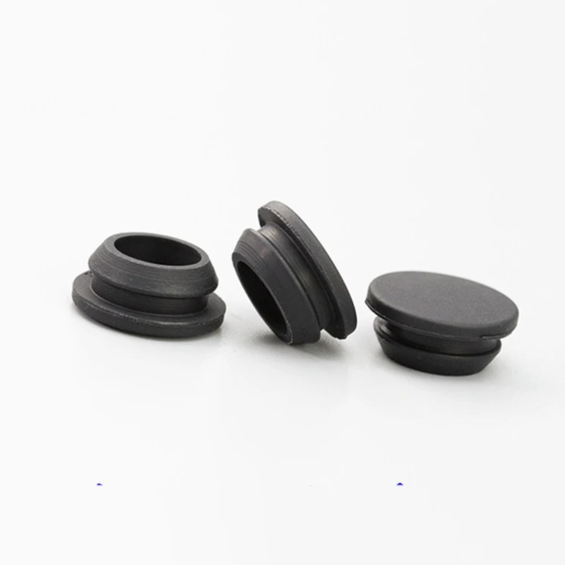 1-50pcs Black Round Silicone Rubber Seal Hole Plugs Bore 2.5mm-80.6mm Inverted Rubber Plug T Type Stopper Blanking End Caps Seal