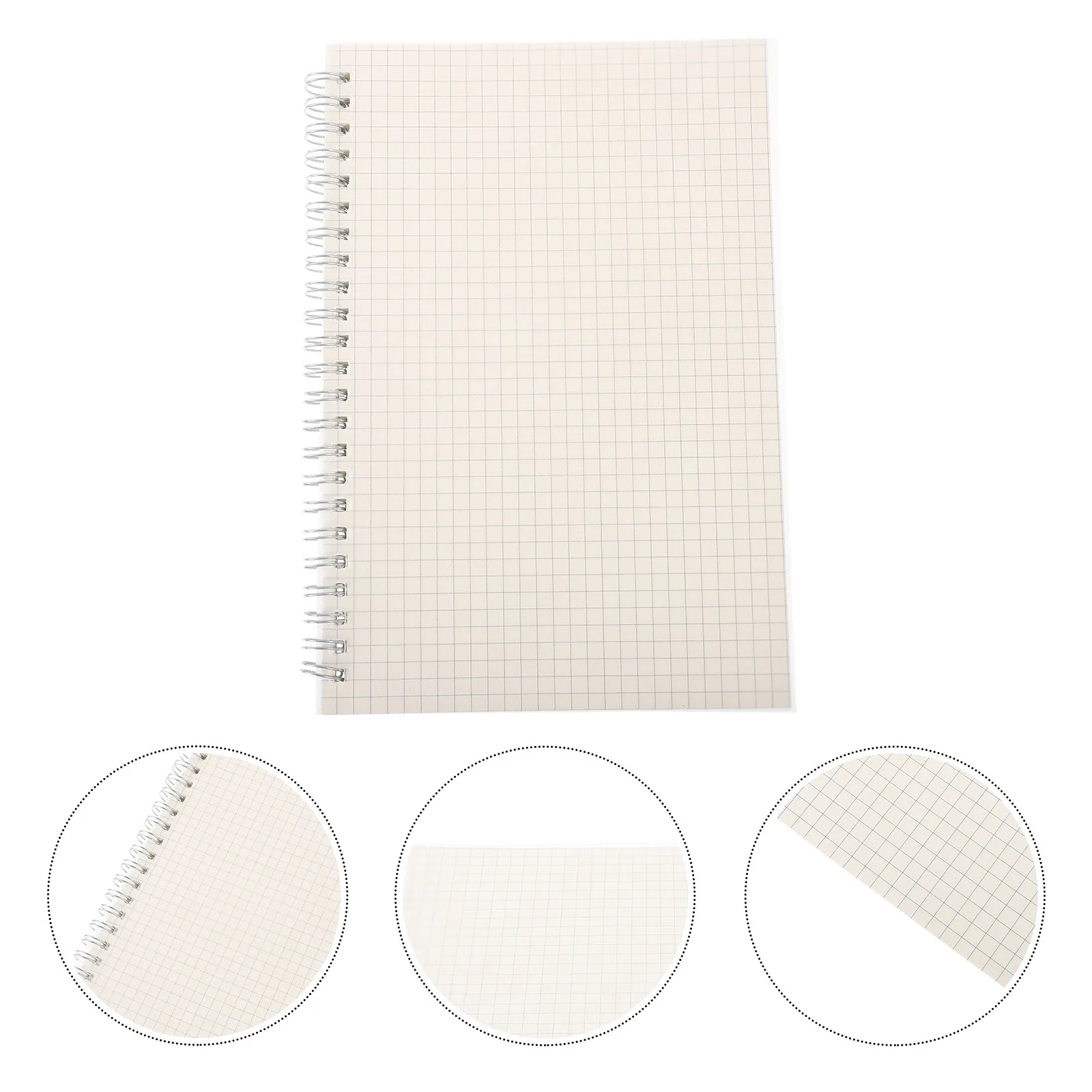 Coil Spiral Grid Notebook Multi-Function Simple Style Schedule Planner Note Book for Students Office Workers Teachers Daily Use