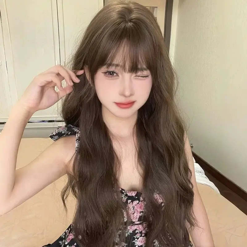 Lolita Wig for Women - Curly/Wavy/Bob Synthetic Hair with Fluffy Bangs, Realistic Cosplay Wig Full Set, Heat Resistant Fiber