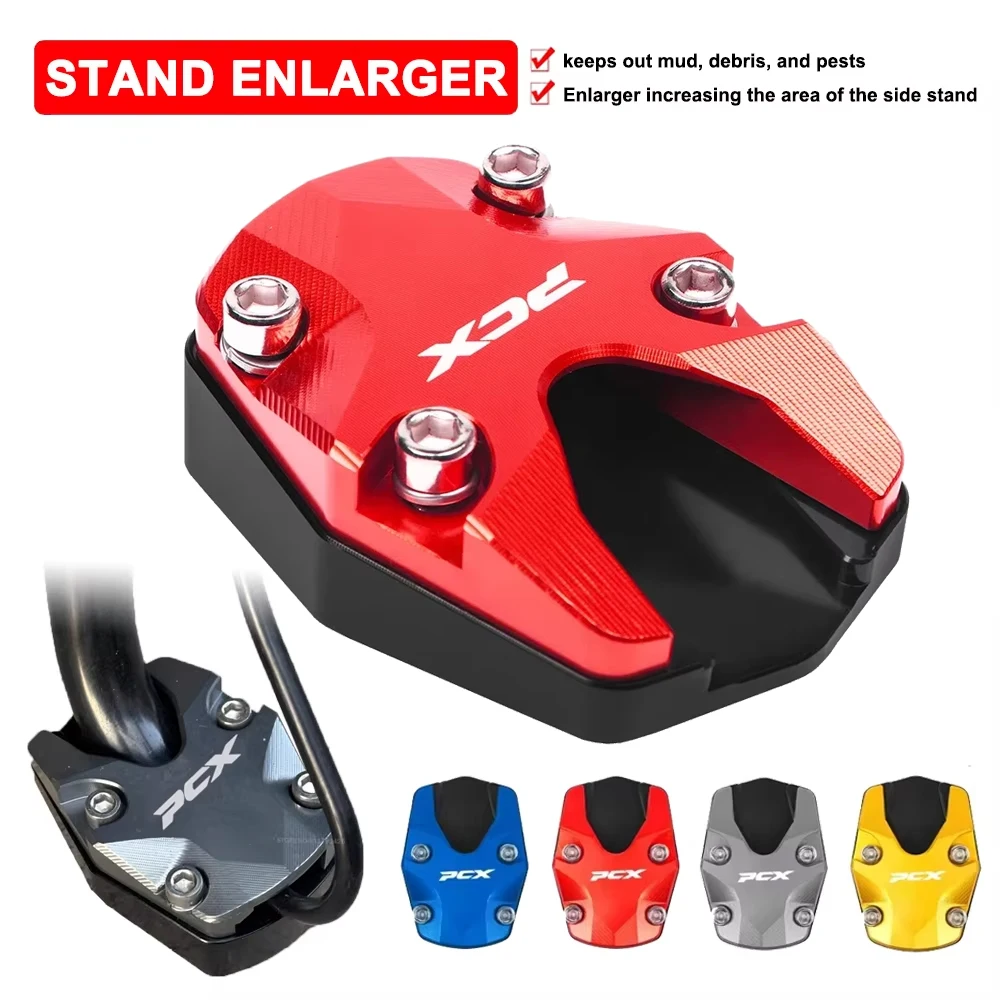 

Motorcycle Side Kick Stand Foot Pad For Honda PCX160 PCX150 PCX125 ADV160 PCX 125 150 Aluminum Kickstand Enlarger Support Plate