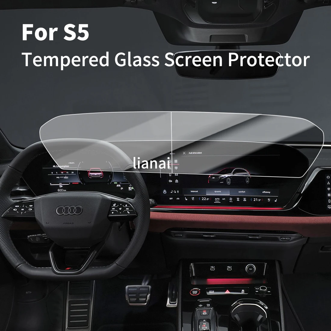 

Защитная пленка для экрана Carplay, защитная пленка из закаленного стекла, навигатор, автомобильные наклейки, аксессуары для 25 Audi S5