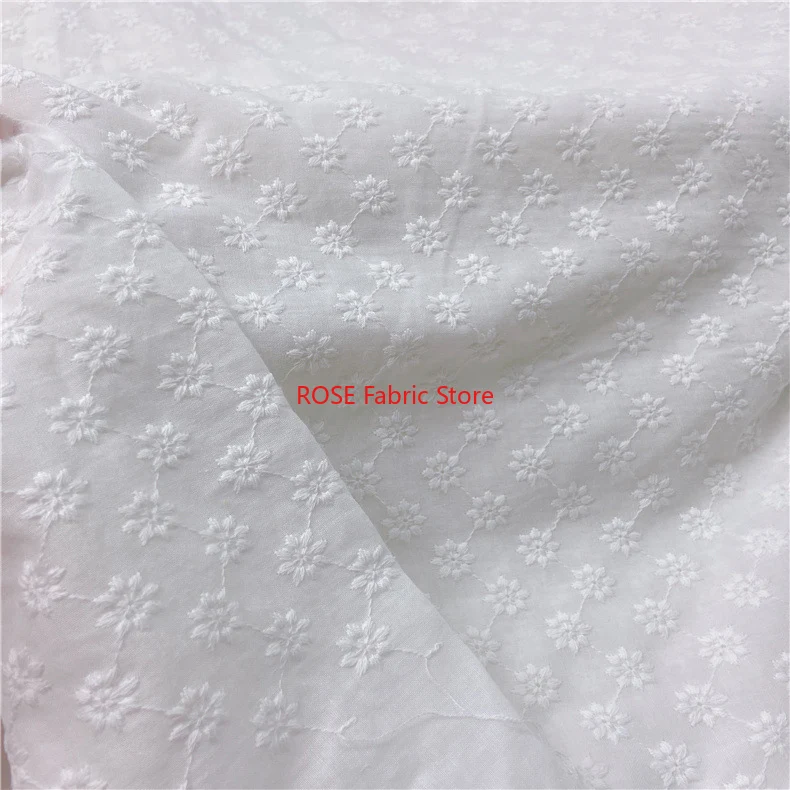 

Хлопковая ткань с петельками для вышивки, мягкая удобная хлопчатобумажная ткань для женской и детской одежды, ткань «сделай сам», продается во дворе