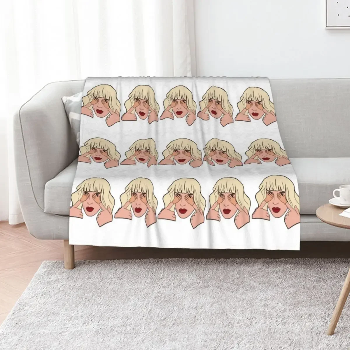 

Katya Zamolodchikova Tiny Hands Throw Blanket for sofa Large blankets ands Single Blankets
