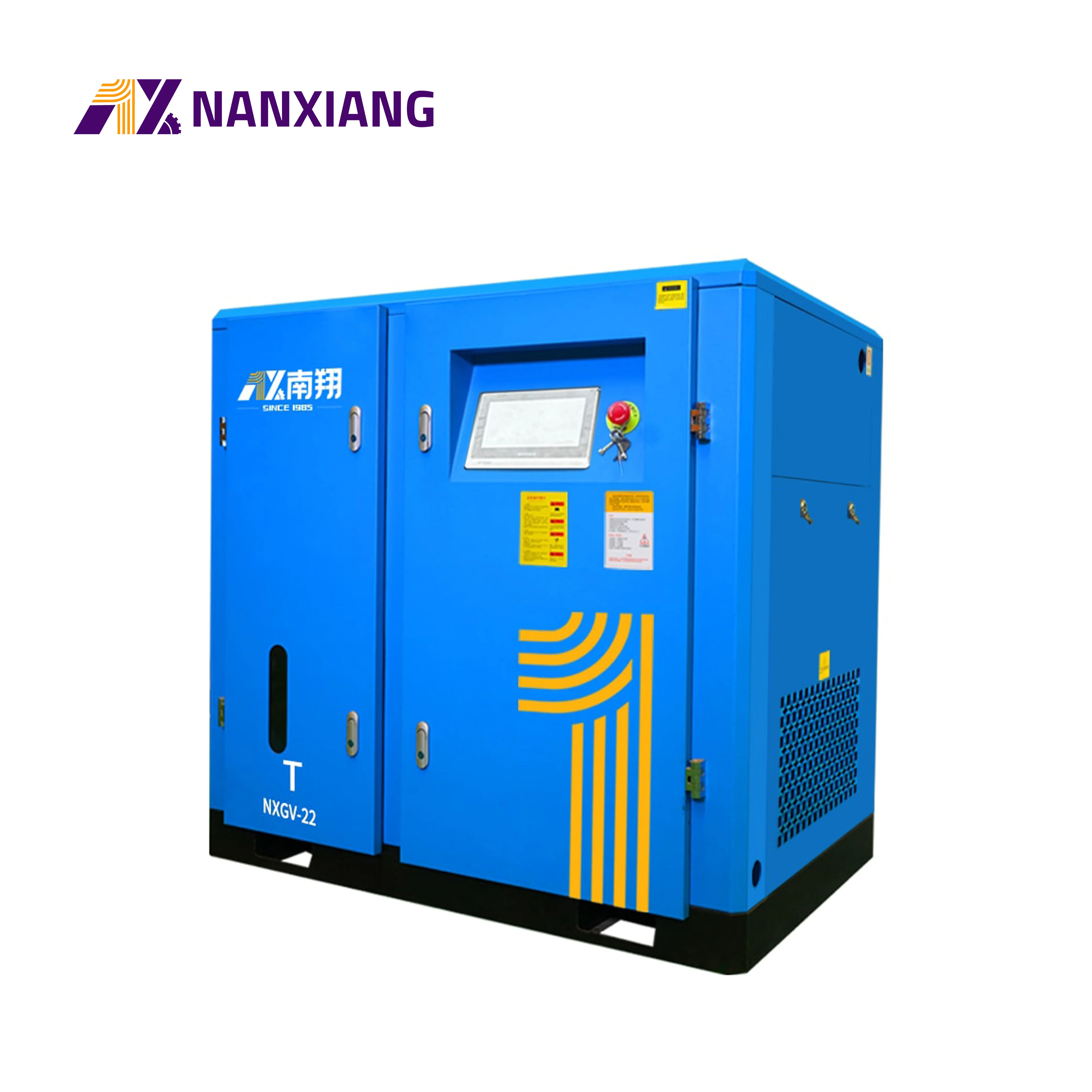 Nanxiang Factory Screw Air Compressor 22kw Electric Fixed Speed Screw Air Compressor 13bar 10 Bar 8Bar Rotary Screw Compressor