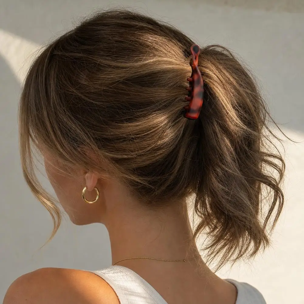 Bananen-Haarspange für Frauen, rutschfest, für hohe Pferdeschwänze, starker Halt, französische Twist-Haarspange für dickes Haar, Haaraccessoires – Detail 10