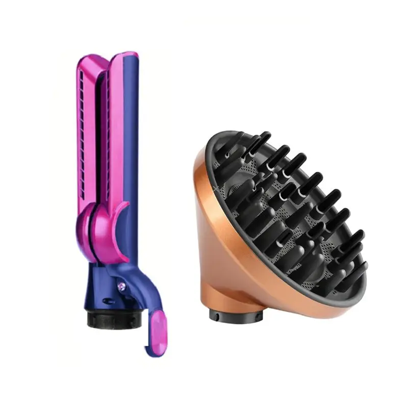 

~Durable Straightening& Curling Attachments For Dyson Airwrap Styler HS01 HS05 HS08 Diffuser& Straightener Set For Smooth Hair S