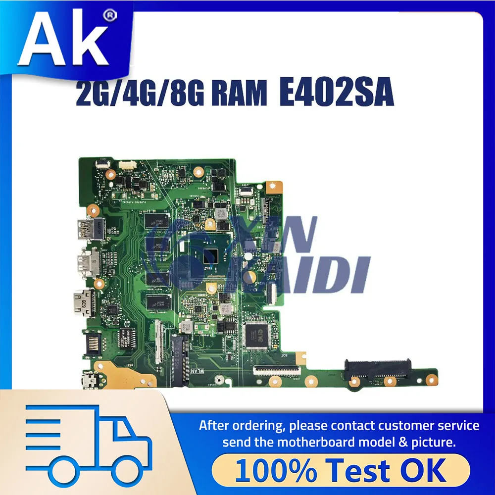 

E402SA E502SA Notebook Mainboard For ASUS E402S X502SA L502SA F502SA Laptop Motherboard N3050 N3150 N3700 2G/4G/8G-RAM