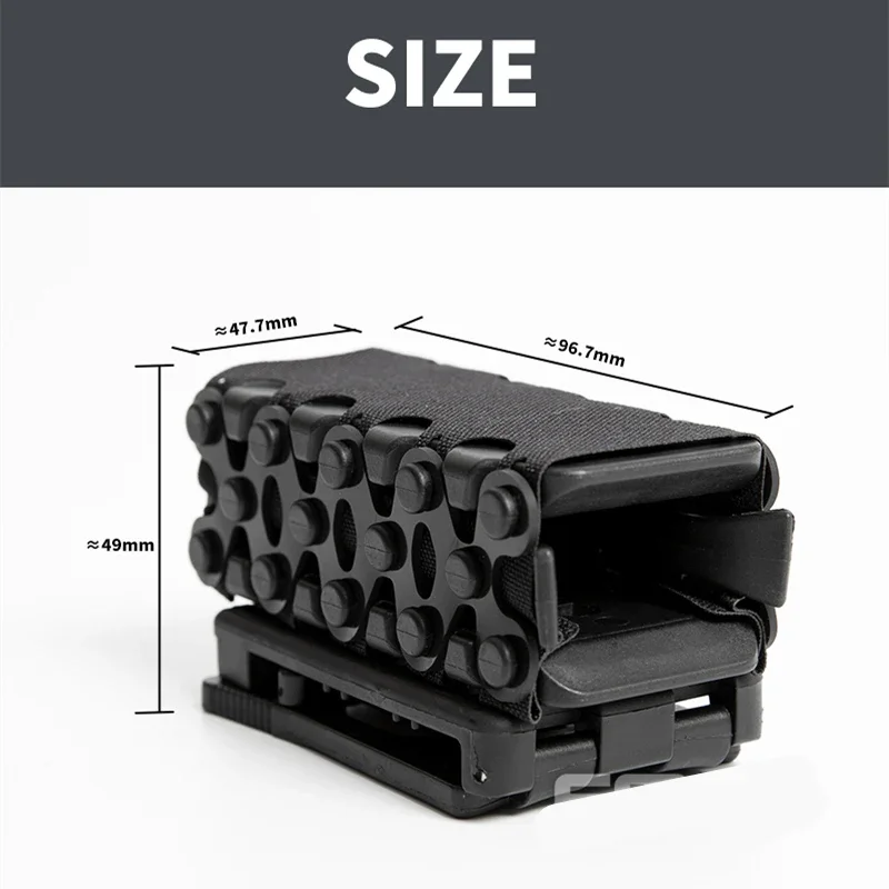 Belt AUTOMATIC RETENTION MAGAZINE CARRIER With Clip for 5cm belt, Mag Pouch for 1911 9mm 2011 .45 Mag