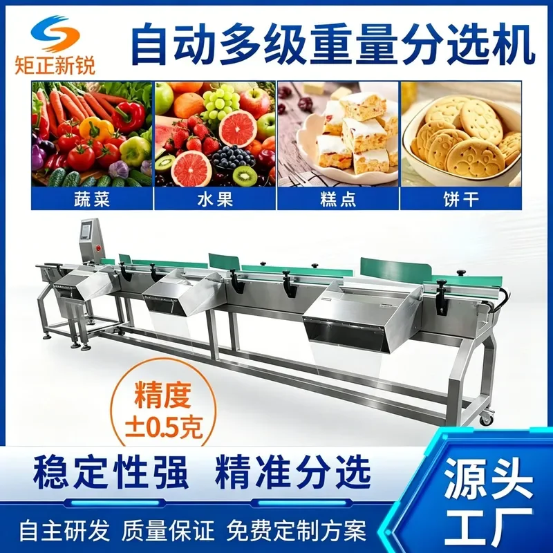 Factory Automatic Double Station Checking Scale Dynamic Weighing Machine High Precision Metal Detector Weight Sorter