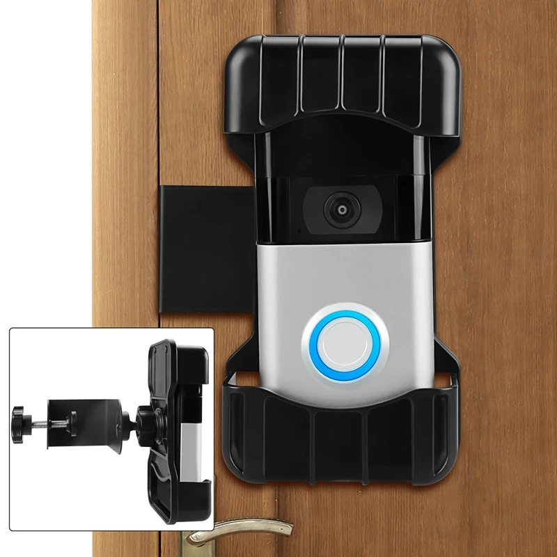 1 PCS Black Anti-Theft Doorbell Mount Easy Installation Metal Support For Ring Video Doorbell