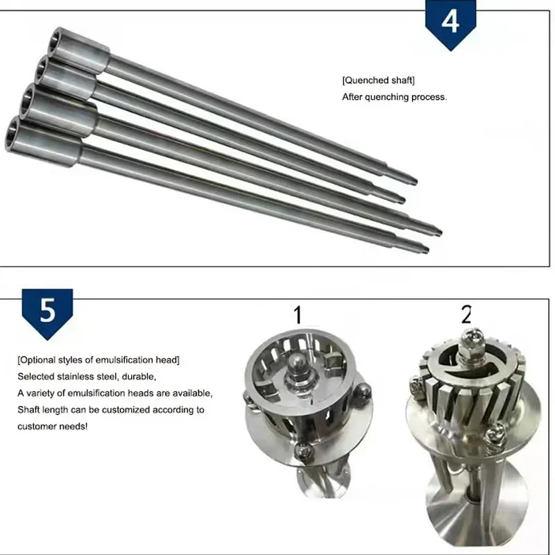 

2025 Emulsifier High-speed Shearing Homogenizer Dispersing Dissolving Stirring Stainless Steel 304 Material Mixing Crushing Mix