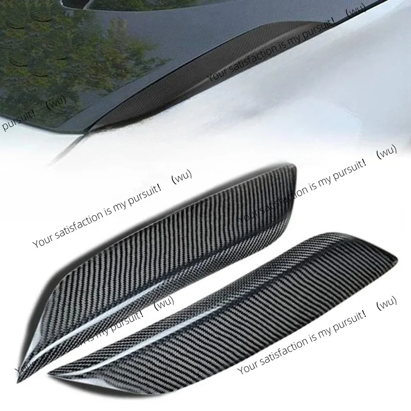 For 2003-2008 Nissan 350Z Fairlady Z Z33 (Pack Of 2) Q2-Black Carbon Fiber Headlight Eyelids Covers