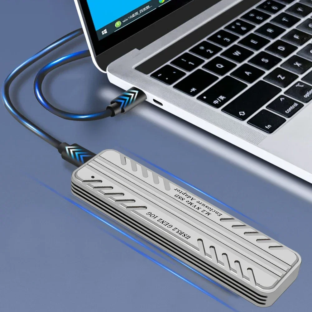 M2 PCIE NVME SSD External Enclosure NVMe to USB Adapter 10G USB3.2 External Box Support 2280/2260/2242/2230 SSD E8BE