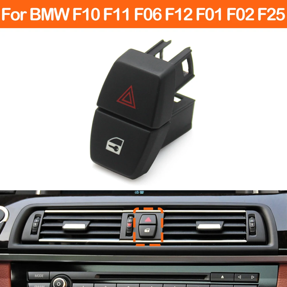 

Car Hazard Light Warning Switch Button Cover Danger Flash Signal Cap For BMW 5 6 7 X3 Series F10 F11 F07 F06 F12 F13 F01 F02 F25