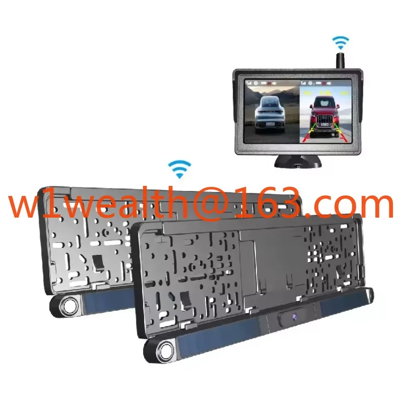 Dual Channel High-Definition Camera (Front and Rear) with 5-Inch Solar 2.4GHz Digital Wireless for Parking