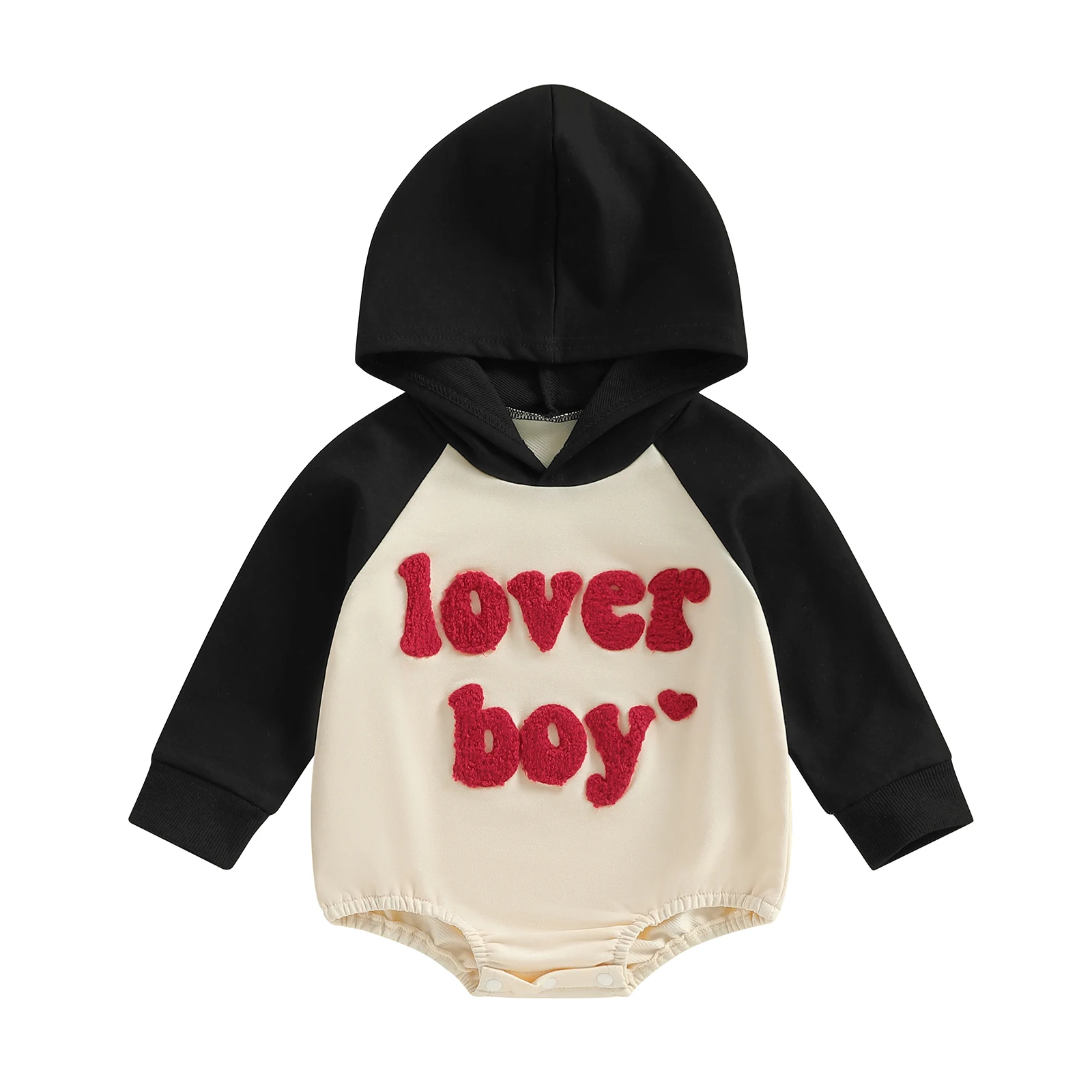 الرضع طفل رضيع السروال القصير طويلة الأكمام مقنعين خطابات التطريز لطيف الربيع بذلة