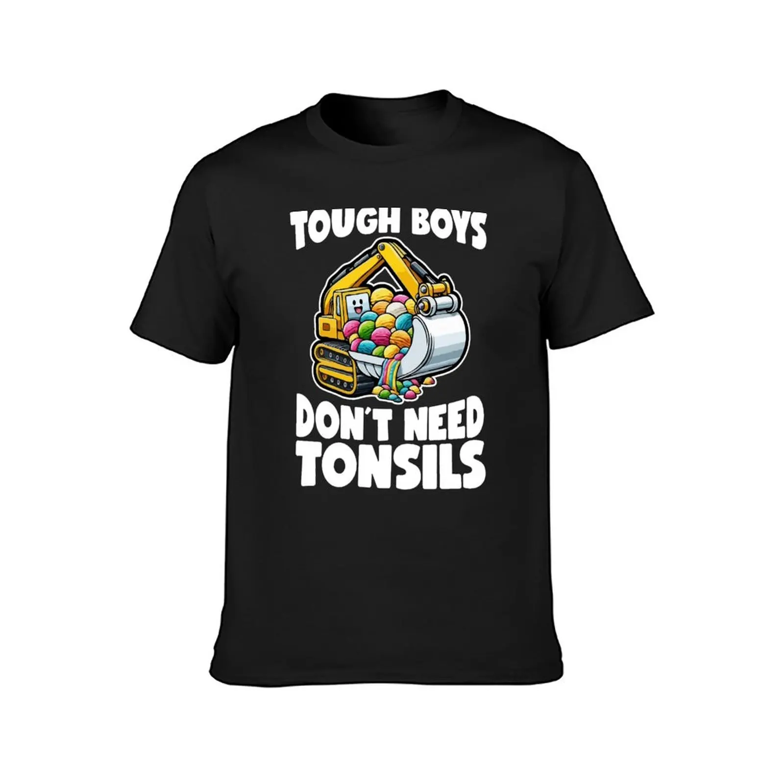 Tonsillectomy Boy Tonsil Removal T-Shirt korean fashion vintage Aesthetic clothing customs plain black t shirts men