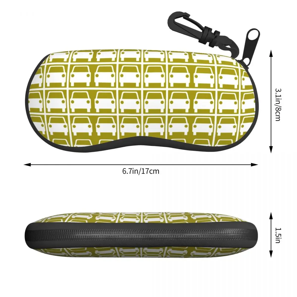 Custom Car Park Pattern Moss Shell Glasses Case Unisex Cool Orla Kiely Eyeglasses Case Sunglasses Protector Box