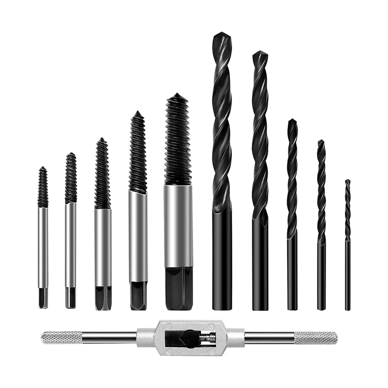 11Pcs Screw Extractor For Removing Damaged,Drills For Removing Broken Screws Or Fasteners,Furniture And Renovation Tools