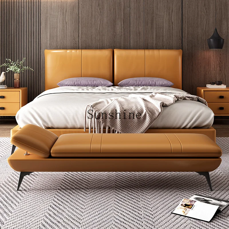 Italian bed end, minimalist bedroom lunch break, living room sofa, bedside stool, cloakroom