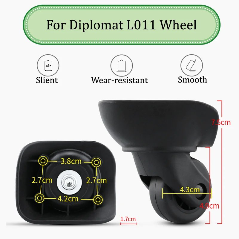 เหมาะสําหรับ Diplomat L011 Universal ล้อรถเข็นล้อเปลี่ยนกระเป๋าเดินทางรอกเลื่อนล้อสวมใส่ซ่อม