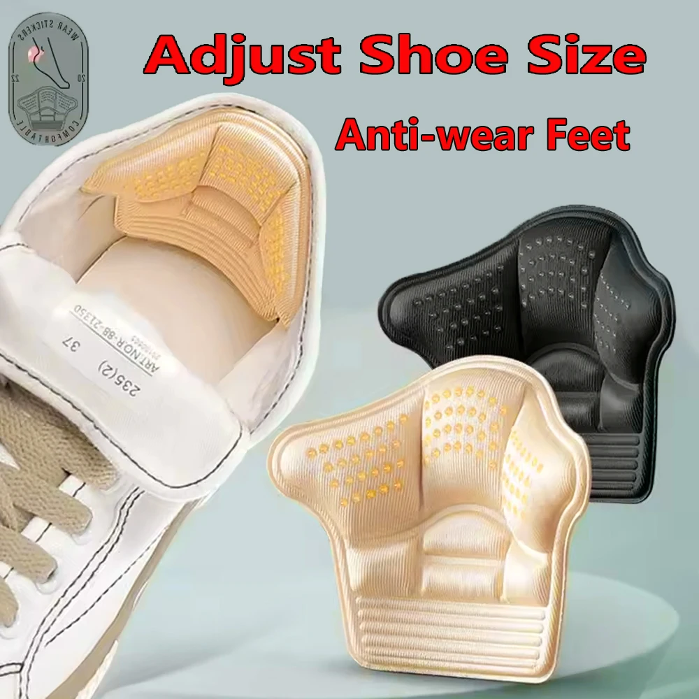 Heel Stickers Heel Protectors Sneaker Shrinking Size Insoles Anti-wear Feet Shoe Pads Adjust Size Pain Relief Cushion Insert